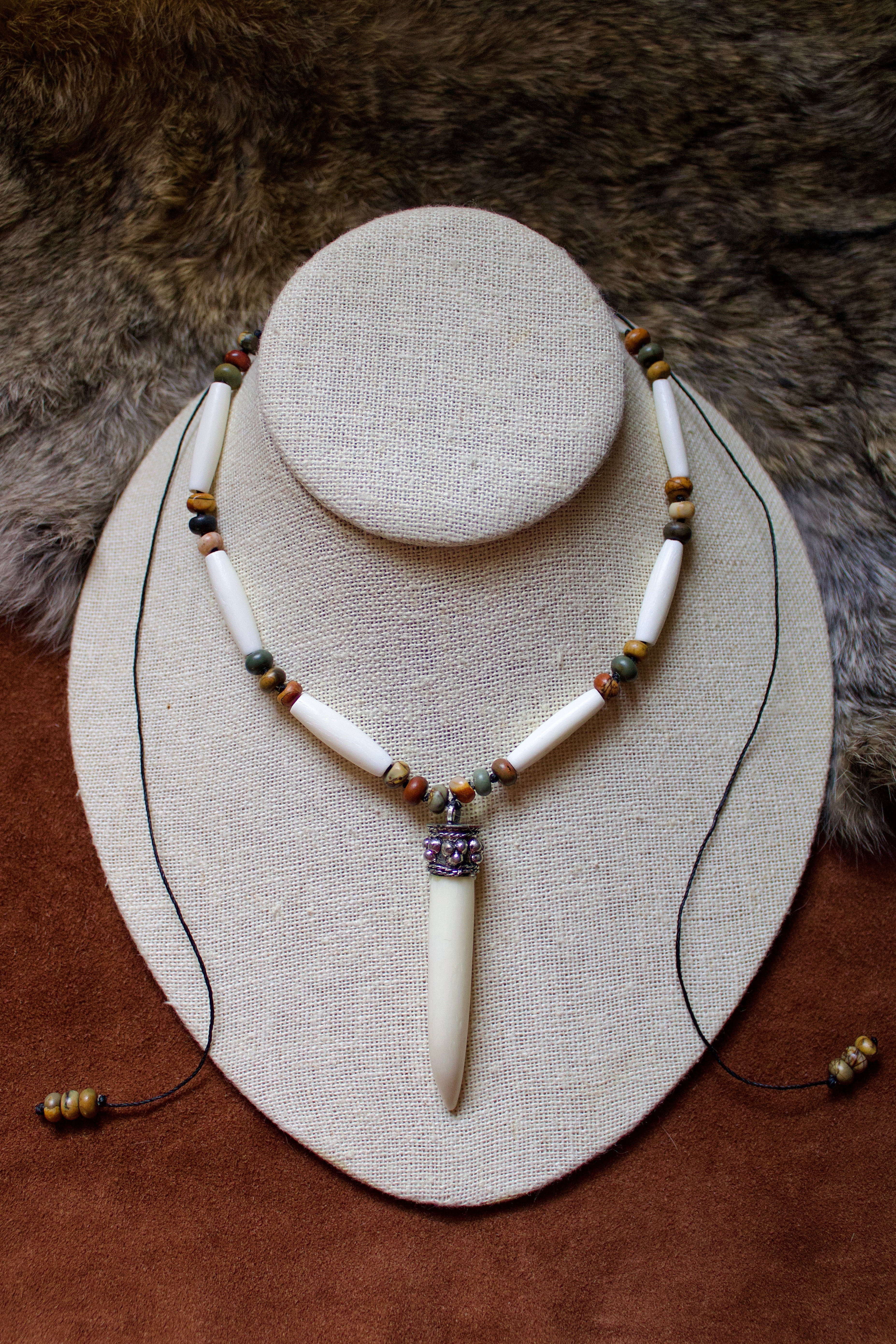 hair-pipe beaded necklace